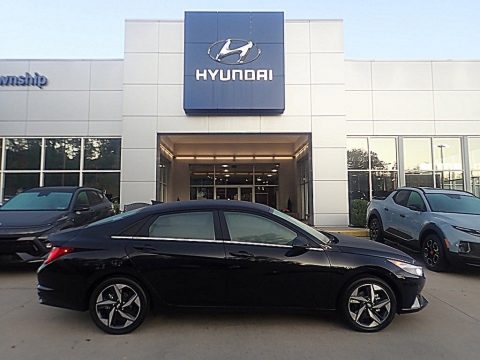 Onyx Black Hyundai Elantra Limited Hybrid.  Click to enlarge.