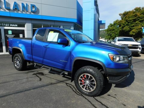 Kinetic Blue Metallic Chevrolet Colorado ZR2 Extended Cab 4x4.  Click to enlarge.