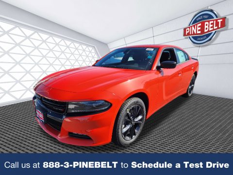 Go Mango Dodge Charger SXT AWD Blacktop.  Click to enlarge.