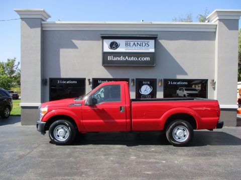 Vermillion Red Ford F250 Super Duty XL Regular Cab.  Click to enlarge.