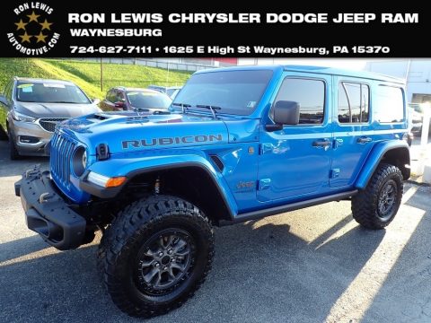 Hydro Blue Pearl Jeep Wrangler Unlimited Rubicon 392 4x4.  Click to enlarge.