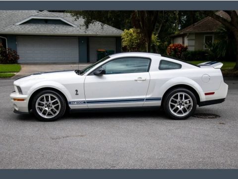 Performance White Ford Mustang Shelby GT500 Coupe.  Click to enlarge.