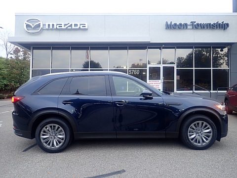 Deep Crystal Blue Mica Mazda CX-90 Preferred Plus AWD.  Click to enlarge.