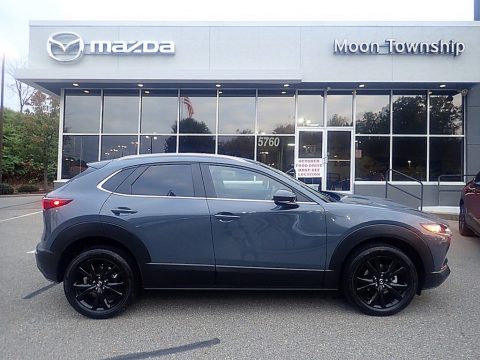 Polymetal Gray Metallic Mazda CX-30 S Carbon Edition AWD.  Click to enlarge.