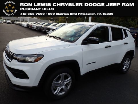 Bright White Jeep Compass Sport 4x4.  Click to enlarge.