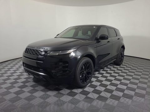 Santorini Black Metallic Land Rover Range Rover Evoque SE R-Dynamic.  Click to enlarge.