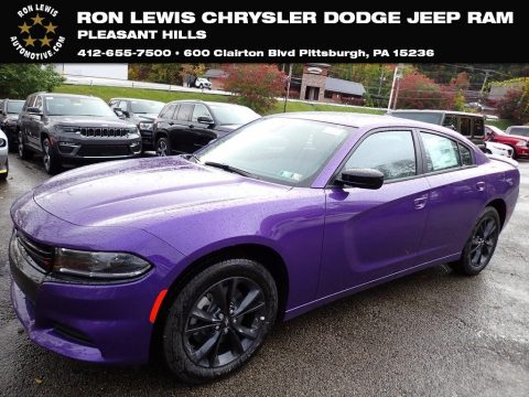 Plum Crazy Pearl Dodge Charger SXT AWD Blacktop.  Click to enlarge.