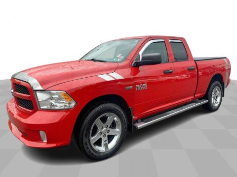 Flame Red Ram 1500 Express Quad Cab 4x4.  Click to enlarge.