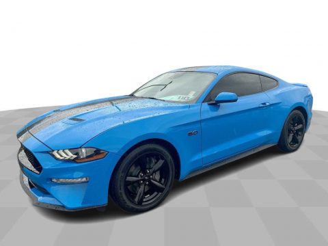 Grabber Blue Metallic Ford Mustang GT Fastback.  Click to enlarge.