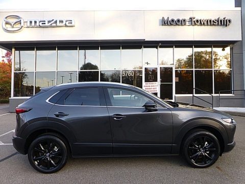 Machine Gray Metallic Mazda CX-30 Turbo Premium AWD.  Click to enlarge.