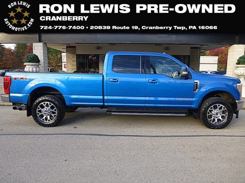 Velocity Blue Ford F350 Super Duty Lariat Crew Cab 4x4.  Click to enlarge.