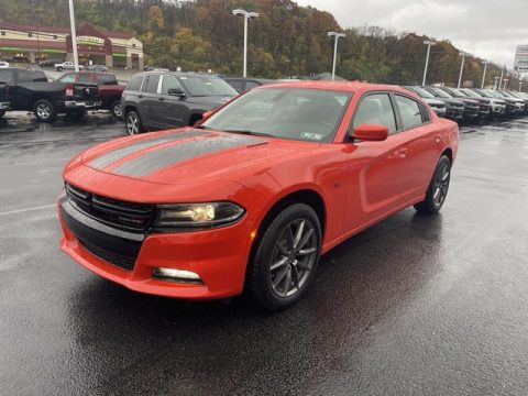 Go Mango Dodge Charger SXT AWD.  Click to enlarge.