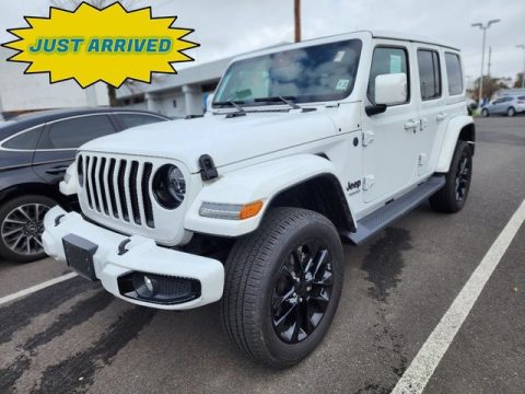 Bright White Jeep Wrangler Unlimited High Altitude 4x4.  Click to enlarge.