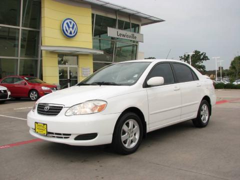 Super White Toyota Corolla LE.  Click to enlarge.