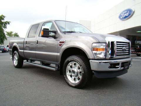 Sterling Gray Metallic Ford F250 Super Duty Lariat Crew Cab 4x4.  Click to enlarge.