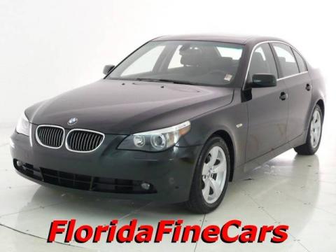 Black Sapphire Metallic BMW 5 Series 525i Sedan.  Click to enlarge.