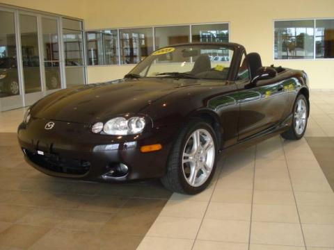 Black Cherry Mica Mazda MX-5 Miata LS Roadster.  Click to enlarge.