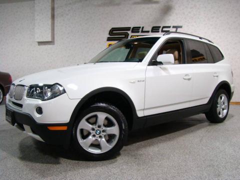 Alpine White BMW X3 3.0si.  Click to enlarge.