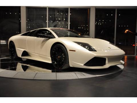 Bianco Isis (Pearl White) Lamborghini Murcielago LP640 Coupe.  Click to enlarge.