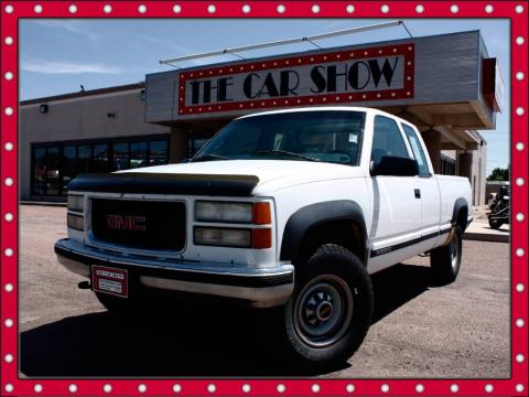 Olympic White GMC Sierra 2500 SLE Extended Cab 4x4.  Click to enlarge.