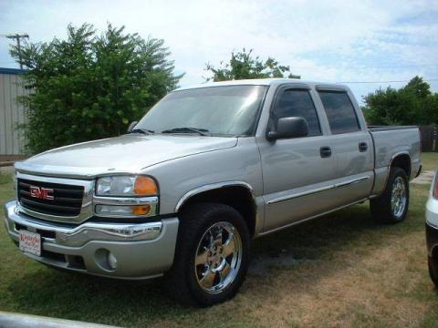 Silver Birch Metallic GMC Sierra 1500 SLT Crew Cab.  Click to enlarge.