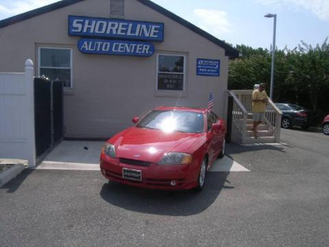 Rally Red Hyundai Tiburon .  Click to enlarge.