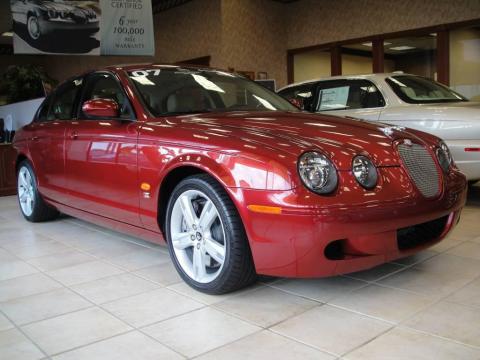 Radiance Red Metallic 2007 Jaguar S-Type R Sport with Champagne interior 