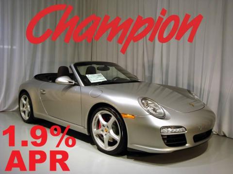 Arctic Silver Metallic Porsche 911 Carrera S Cabriolet.  Click to enlarge.