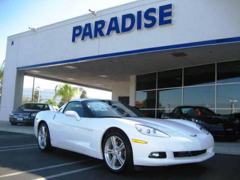 Arctic White Chevrolet Corvette Coupe.  Click to enlarge.