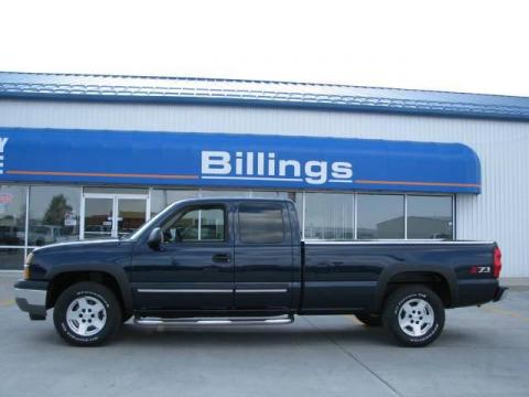 Dark Blue Metallic Chevrolet Silverado 1500 Z71 Extended Cab 4x4.  Click to enlarge.