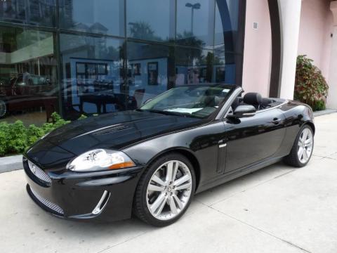 Ebony Black Jaguar XK XKR Convertible.  Click to enlarge.