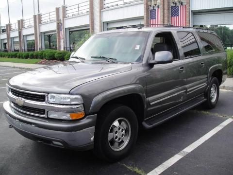 Medium Charcoal Gray Metallic Chevrolet Suburban 1500 LT 4x4.  Click to enlarge.