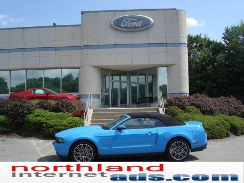 Grabber Blue Ford Mustang GT Premium Convertible.  Click to enlarge.