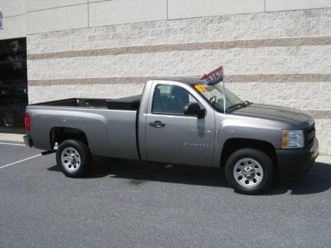 Graystone Metallic Chevrolet Silverado 1500 Work Truck Regular Cab.  Click to enlarge.