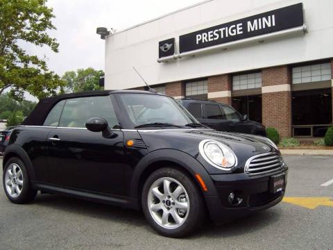 Midnight Black Mini Cooper Convertible.  Click to enlarge.
