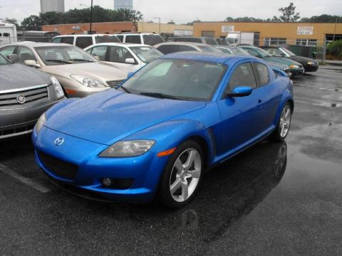 Winning Blue Metallic Mazda RX-8 Sport.  Click to enlarge.