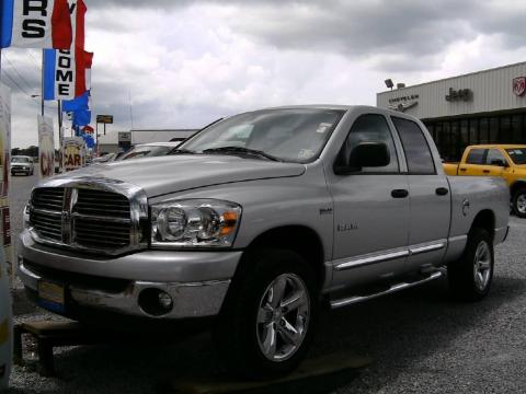 Bright Silver Metallic Dodge Ram 1500 Big Horn Edition Quad Cab 4x4.  Click to enlarge.