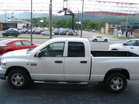 Bright White Dodge Ram 3500 Big Horn Edition Quad Cab.  Click to enlarge.