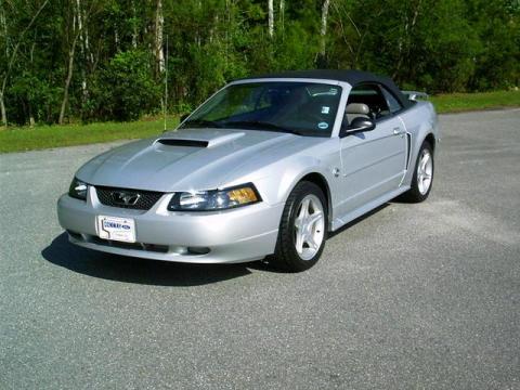 Silver Metallic Ford Mustang GT Convertible.  Click to enlarge.