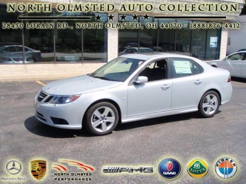 Snow Silver Metallic Saab 9-3 2.0T Sport Sedan.  Click to enlarge.