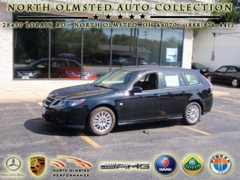 Black Saab 9-3 2.0T SportCombi.  Click to enlarge.