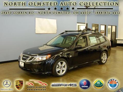 Jet Black Metallic Saab 9-3 2.0T SportCombi.  Click to enlarge.