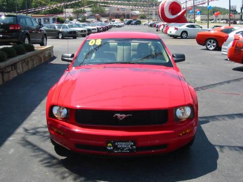 Torch Red Ford Mustang V6 Deluxe Coupe.  Click to enlarge.