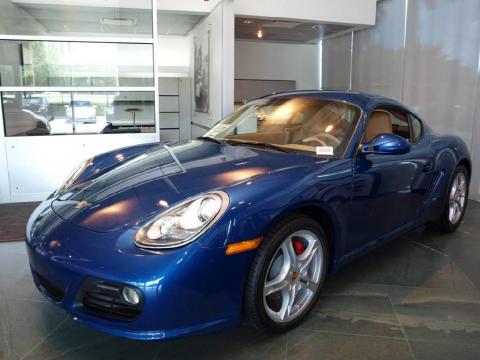 Aqua Blue Metallic Porsche Cayman S.  Click to enlarge.