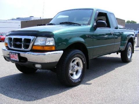 Amazon Green Metallic Ford Ranger XLT SuperCab 4x4.  Click to enlarge.