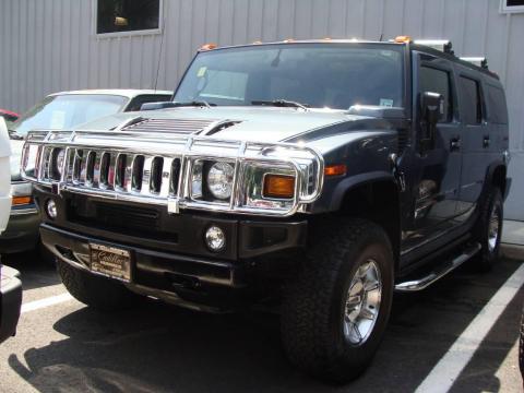 Slate Blue Metallic Hummer H2 SUV.  Click to enlarge.