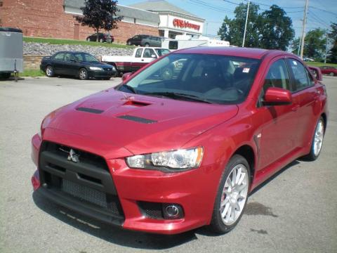 Rally Red Metallic Mitsubishi Lancer Evolution GSR.  Click to enlarge.