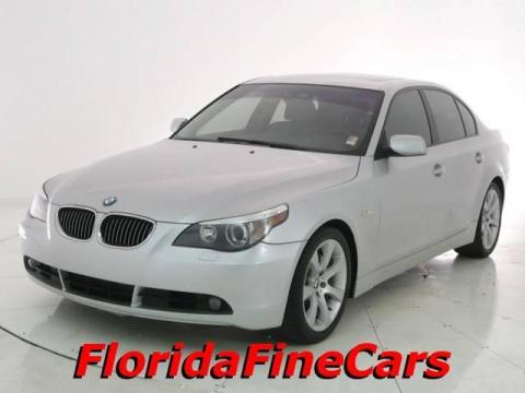 Titanium Silver Metallic BMW 5 Series 545i Sedan.  Click to enlarge.