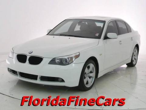 Alpine White BMW 5 Series 530i Sedan.  Click to enlarge.