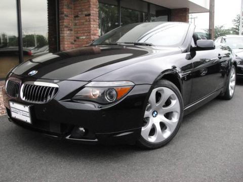 Jet Black BMW 6 Series 650i Convertible.  Click to enlarge.